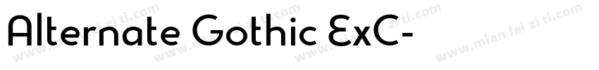 Alternate Gothic ExC字体转换